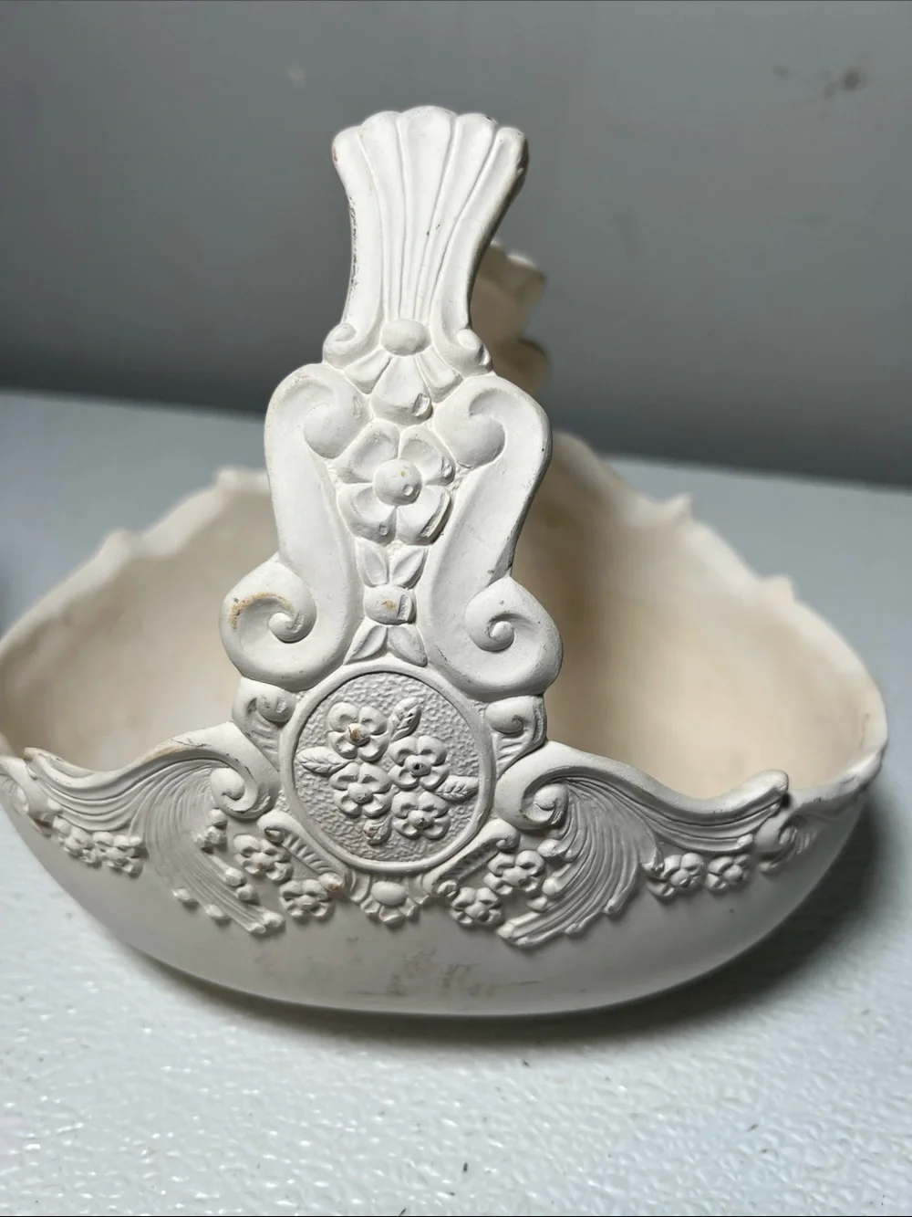 Vintage 1988 Porcelain Craft Items to Paint Grape and Basket
